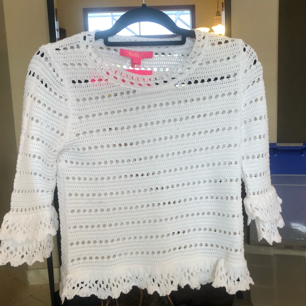 White crochet top